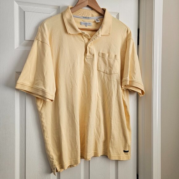 Alex Cannon‎ Men's XL 100% Supima Cotton Yellow Short Sleeve Polo Shirt - Picture 1 of 14